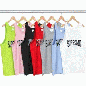 肌触りのいい Supreme シュプリーム 15SS Collegiate Tank Top タンクトップ 男女兼用 2色可選