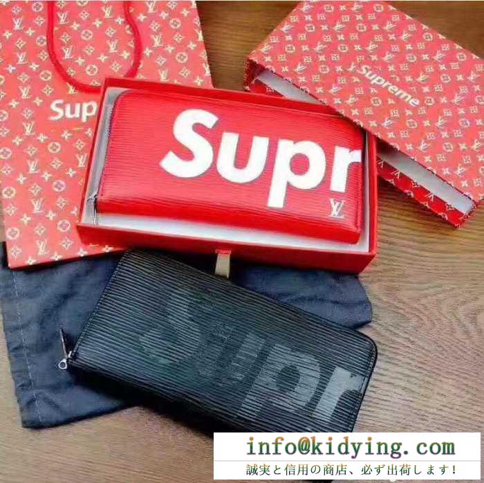  2017ss 人気商品 supreme スマートウォレット男女兼用財布 2色可選