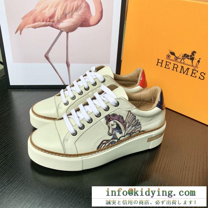 VIP 先行セール2019年夏 関税補償新作限定大人可愛い エルメス hermes カジュアルシューズ