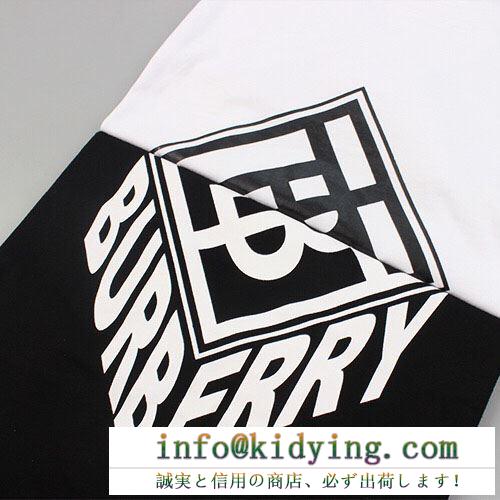 毎年注目の夏の発売　バーバリー スーパー コピー黒白2色プリント半袖Ｔシャツコピー　数量限定定番Burberry 　高品質のアイテムカジュアル　
