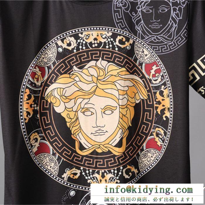 好感度が高いアイテム versace ヴェルサーチ 半袖tシャツ ss19春夏入荷人気のスピーディ海外限定新作