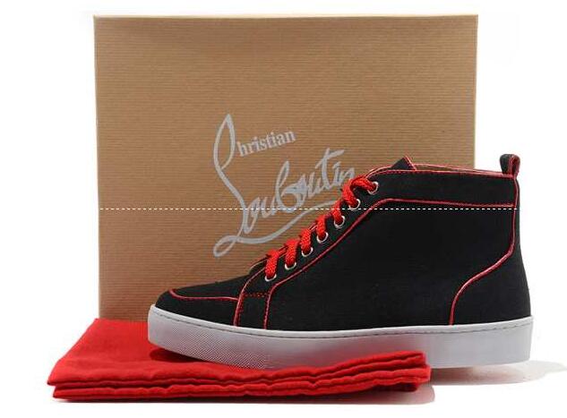 おシャレ上級者のクリスチャンルブタン、Christian louboutinの高いミッドソールメンズ、レディーススニーカー靴.