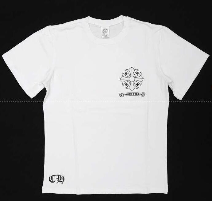 Chrome hearts カットソー フレア プリント 胸ロゴ ラッピング 最安値新作のホワイト半袖 クロムハーツ シャツ メンズ 男女兼用.