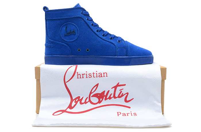 最安値SALE!Christian louboutinクリスチャンルブタン スニーカーメンズ スーパーコピー ハイカット シューズ 靴 ブルー