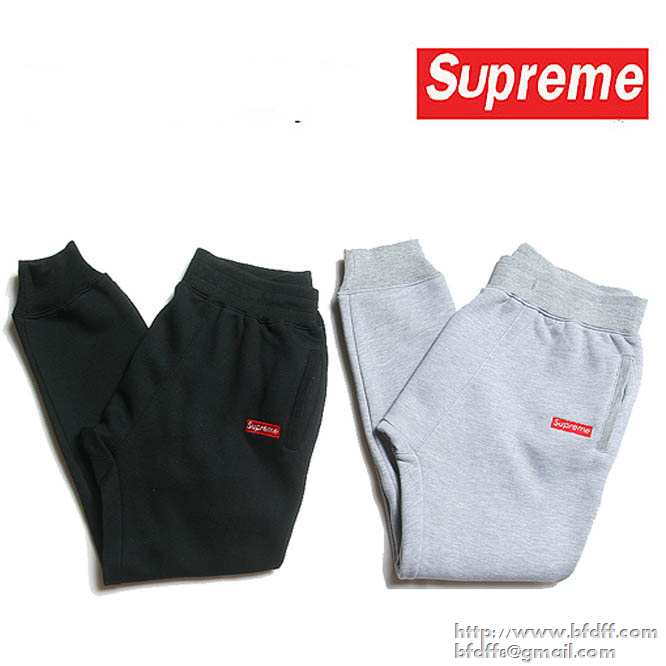 ファション性の高いSUPREMEシュプリーム通販 トレパン スポーツ パンツコピー メンズズボン偽物 ブラック グレー 2色可選