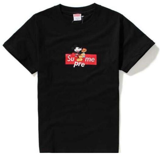 シンプルなシュプリームＴシャツコピーSUPREMEプリント半袖Ｔシャツクールネック2色可選