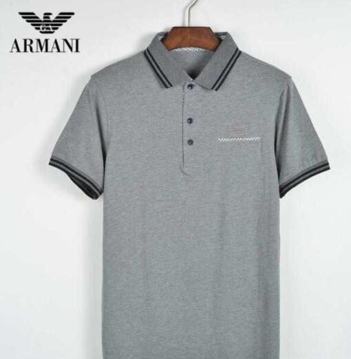 上品 armani アルマーニポロシャツメンズ 半袖 クルーネック薄手 インナートップス3色可選