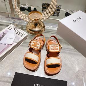 スタイルアップ見えなシンプル 芸能人愛用 歴代人気モデル偽物 ブランド 激安CELINEサンダル.