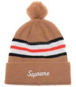 秋冬上質！Supreme、シュプリームの自分好みのポンポン付きのニット帽子.