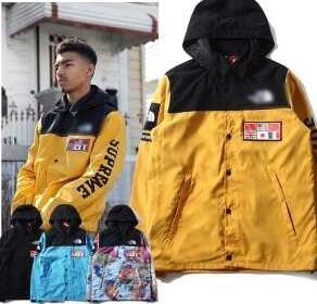 防寒性に優れたジャケットメンズコーデのシュプリーム コピー、Supremeのフード付きの4色ボタンとファスナー開閉式の男子コート.