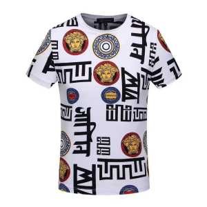 2017春夏 個性的なデザイン ヴェルサーチ VERSACE 2色可選 半袖Tシャツ