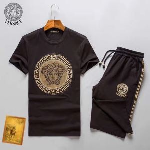 ヴェルサーチ3色可選 VERSACE 半袖Tシャツ 上下セット 2017春夏 人気が爆発