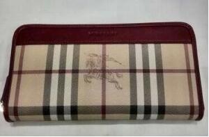 上品バーバリー財布コピーメンズ 2つ折り長財布BURBERRY HORSEFERRYチェック柄ラウンドファスナーウォレット