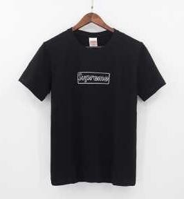 シンプルなシュプリームボックスロゴ半袖ＴシャツSUPREMEプリントクールネックインナー2色可選