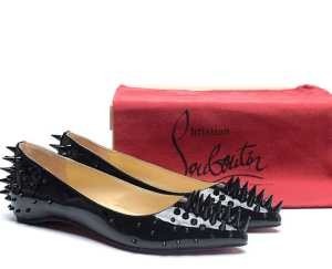 2017SSお買得CHRISTIAN LOUBOUTINクリスチャンルブタン　パンプス　コピー　レディースローヒール 　スパイク　レザー　ブラック