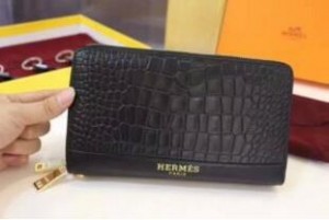 上品 エルメス財布メンズ ラウンドファスナーウォレットHERMES クロコダイル レザープレゼント