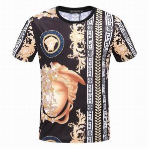 2018春夏新作 ヴェルサーチ VERSACE 2色可選  海外セレブ定番愛用 半袖Tシャツ