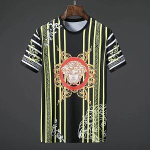 クルーネック Ｔシャツ A76113A223011 夏物 2018最新作 半袖Ｔシャツ メンズVERSACE ブランド コットン ヴェルサーチ