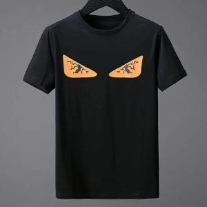 注目美品フェンデイメンズファションコットン半袖クルーネックTシャツ