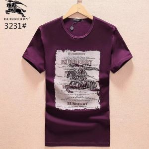 ４色展開 夏季Ｔシャツ クルーネック 半袖 BURBERRY バーバリー Ｔシャツ メンズブラック ホワイト パープル