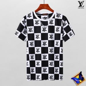 ルイヴィトン高品質LOUIS VUITTONメンズファションクルーネックコットン半袖Tシャツ2色可選