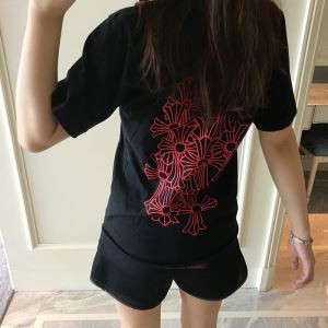 お洒落クロムハーツＴシャツクルーネック男女兼用コットン半袖Ｔシャツ