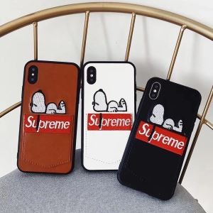 SUPREME激安2018大人気シュプリームスヌーピーボックスロゴ刺繍ロゴ男女兼用iPhoneケース