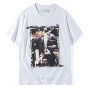 大人気！OFF-WHITE限定セールオフホワイト偽物クルーネックメンズファッション半袖Ｔシャツ2色可選