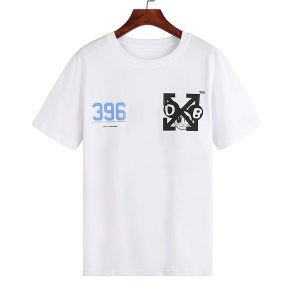 2018春夏人気定番オフホワイトＴシャツコピークルーネックカジュアル半袖Ｔシャツ男女兼用