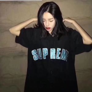 2色可選 カジュアルに使える 半袖Tシャツ １８新作ユニセックス シュプリーム SUPREME Corduroy Baseball Jersey