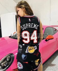 海外でも若者たちに大人気な 半袖Tシャツ 2色可選 Supreme&NBA&Nike 2018年激安最強セール