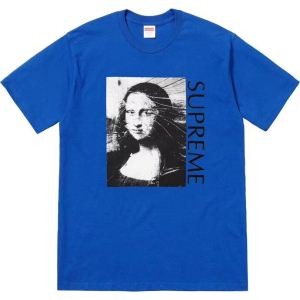 爆買い得価SupremeMona Lisa Teeシュプリームコピークルーネック半袖Tシャツホワイト、ブラックHOT新作多色可選