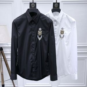 返品可能送料込 　ドルチェ＆ガッバーナ長袖ｔシャツコピー Dolce&Gabbanaスーパーブランドコピーブラック白胸元ロゴ