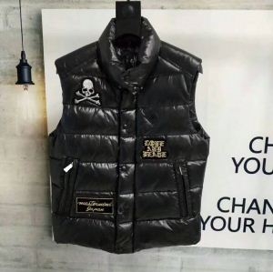 MONCLERモンクレール ダウンベスト コピーメンズシャイニーなブラック一番人気のベスト便利なファッションアイテム