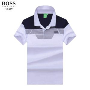 夏の大人カジュアル 合わせると明るい印象 HUGO BOSS ヒューゴボス 半袖Tシャツ 4色可選