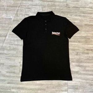 BALENCIAGAバレンシアガ コピー tシャツベーシックなロゴ入りコットンベーシックなポロTシャツレギュラーフィット