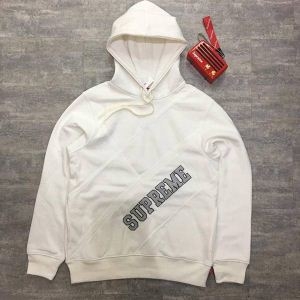 早期完売SUPREMEシュプリーム パーカー コピーホワイトカラーのレギュラーフィットロゴ付きメンズスウェットシャツ