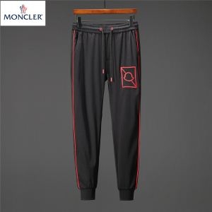 Monclerモンクレール 服 コピー伸縮性のあるブラックメンズロングスウェットパンツソフトコットンジョガー