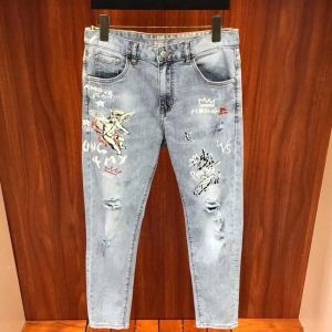 ドルチェ＆ガッバーナ 偽物Dolce&Gabbanaトレンドなメンズダメージデニムパンツスタイリッシュなスタイルジーンズ