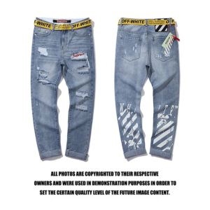 Off White x Sup Off-White オフホワイト デニムパンツ VIPセールでまさかの破格 2019年春夏のトレンドの動向