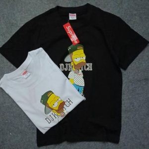 人気が高いSUPREMEシュプリーム tシャツ 偽物the simpsonsメンズプリント半袖ストリートウェア