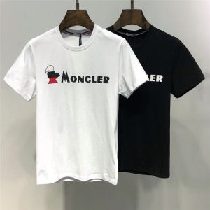 春夏シーズン始動　MONCLER半袖tシャツスーパー通販コピー無地ロゴ2色モンクレールtシャツコピー　抜群の清涼感おしゃれな1着　大好評アイテム