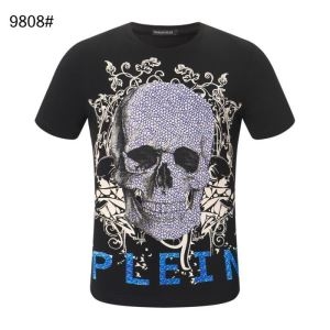 夏らしい季節感 フィリッププレイン PHILIPP PLEIN Tシャツ/半袖 2019春夏人気トレンドアイテム 2色可選