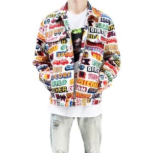 2色可選 ブルゾン 気になる2019年秋のファッション Supreme x Hysteric Glamour textwork jacket 寒い季節にピッタリの着なし