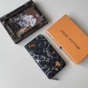 長財布 メンズ ルイヴィトン カジュアル感満点の印象に Louis Vuitton コピー ブラック ストリート コーデ 2019人気 激安 N40204