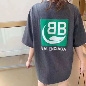 ｔシャツ メンズ BALENCIAGA こなれ感の出る雰囲気に バレンシアガ コピー ロゴ グレー 2020SS ソフト コットン 通勤通学 激安