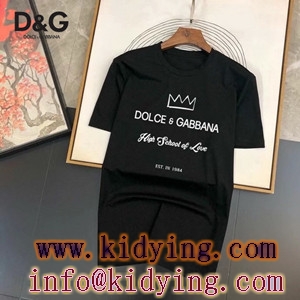 王冠図案 男女とも着られるのDolce&Gabbana Tシャツ 人気偽物 2021年夏モデル最新のおすすめ