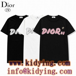 DIORカップルモデルピンクとシルバー2色ロゴディオール メンズ半袖ｔシャツ通販