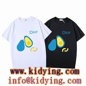 特徴的なアボカドデザインTシャツディオール ｔシャツ 人気激安 DIOR メンズ半袖