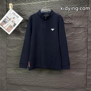 ネイビー ハーフジップ スウェット プラダ コピーブランド prada コピーブランド コピー 2026秋冬カジュアル シャープkidying26O9PXLv